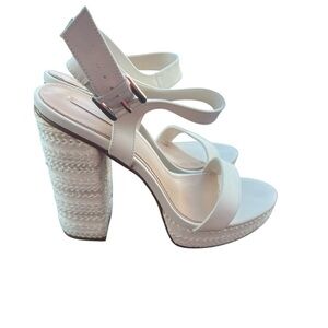 Aldo Elegant White Platform Sandals size 9